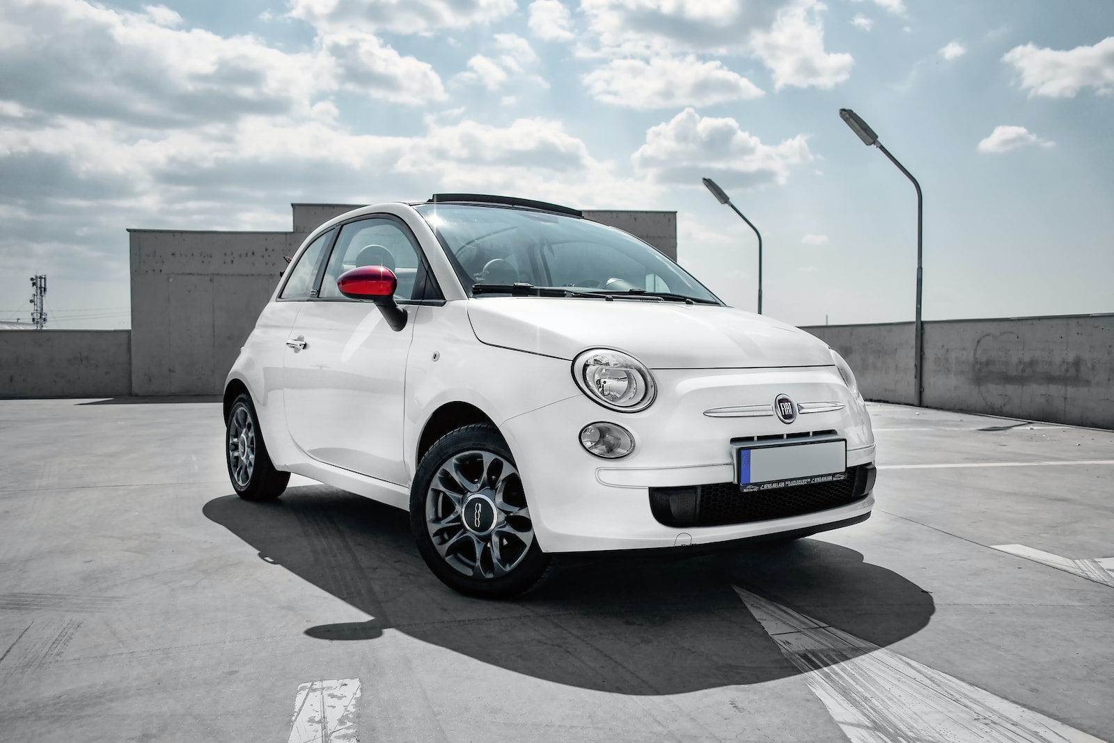 fiat 500 blanche